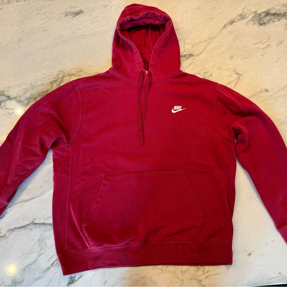 Nike Men's Deep Red Pullover Hoodie